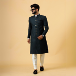 Classic Dark Green Achkan for Men | Elegant Ethnic Wear | Jaipurio